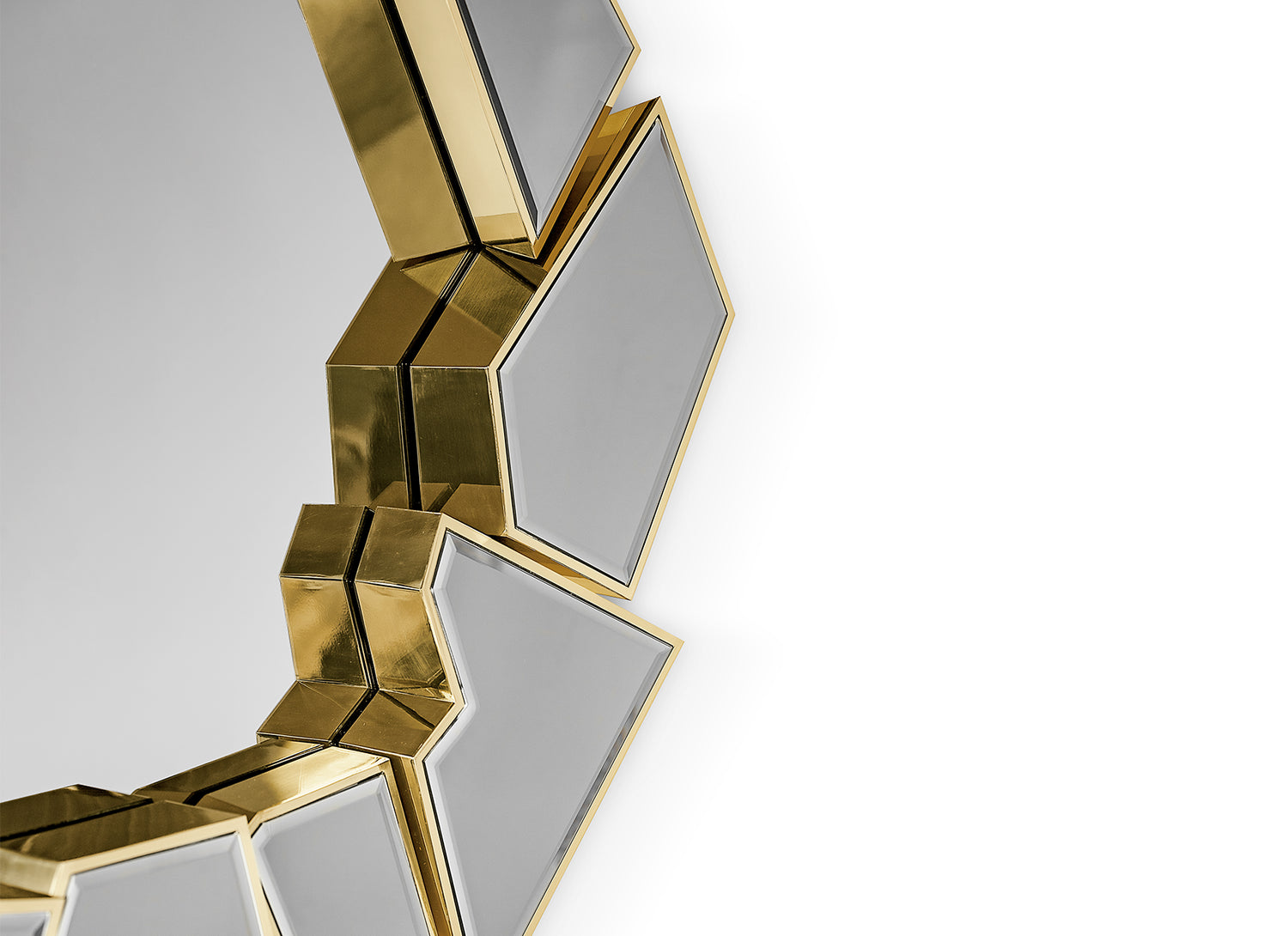 Crackle Round Mirror