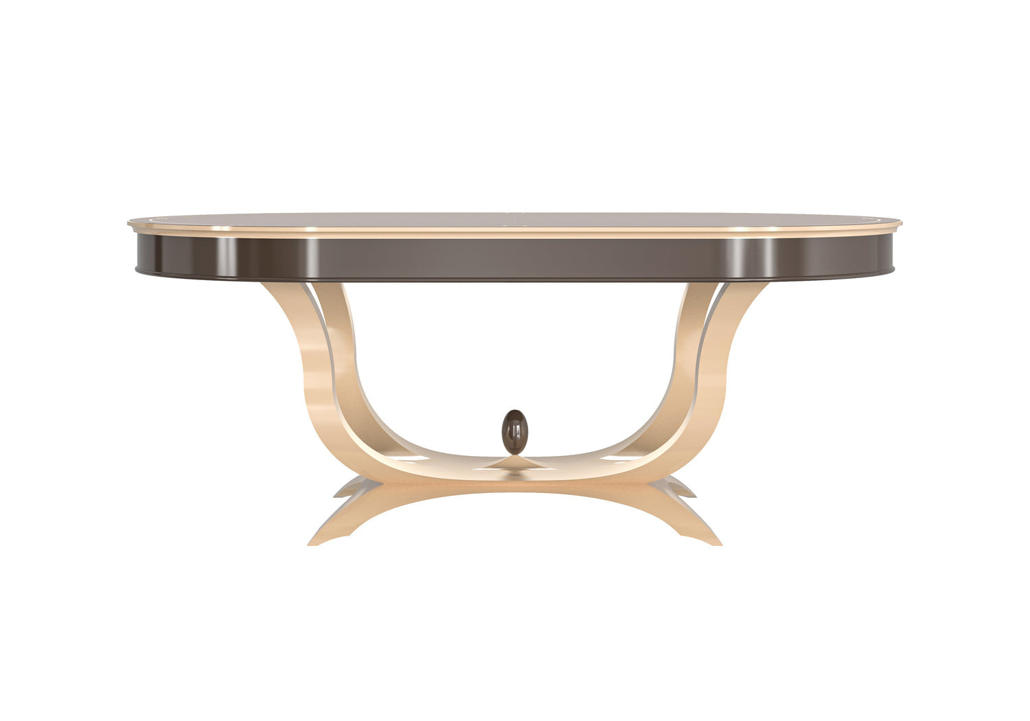 Oval Table with Curved Base