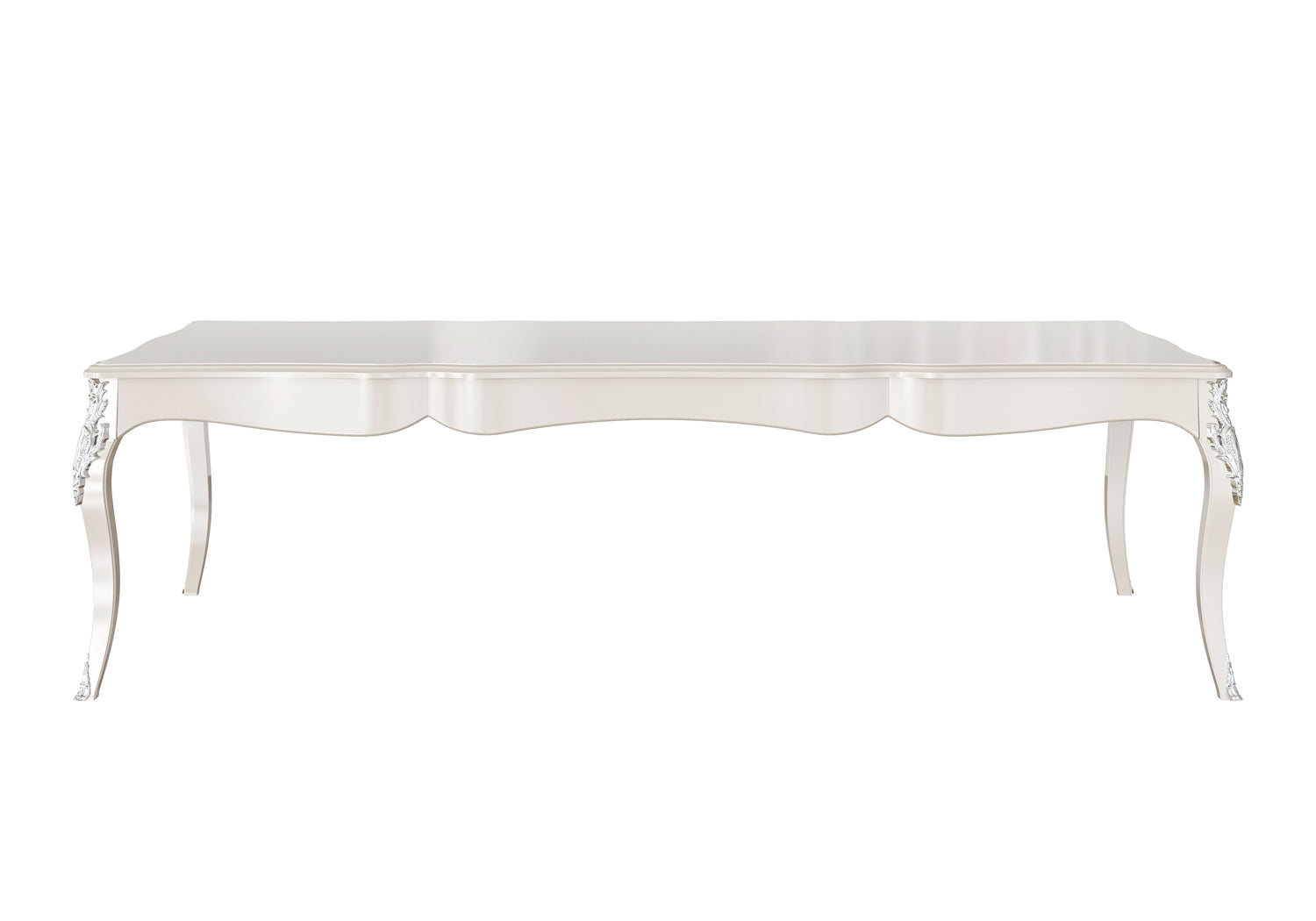 White Carved Dining Table