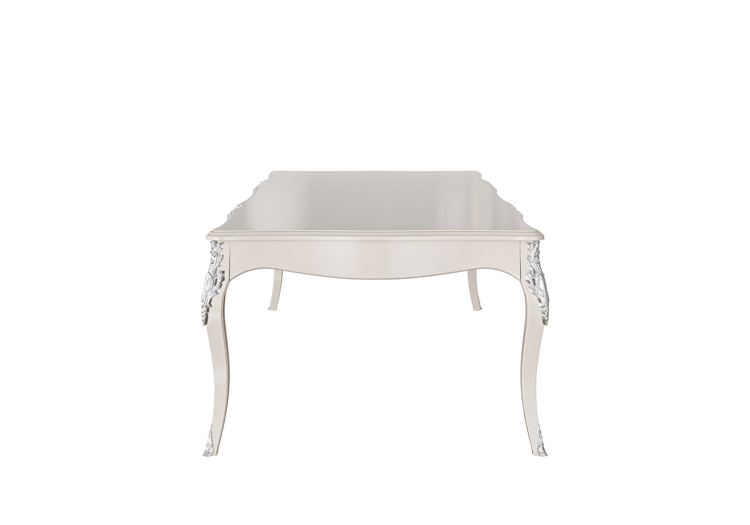 White Carved Dining Table