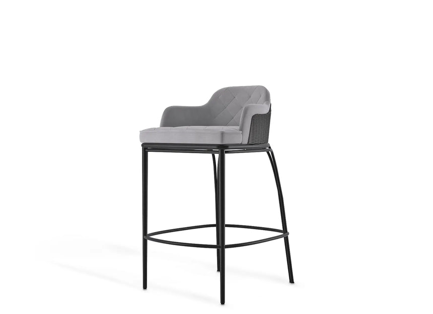 Charla Grey Bar Chair