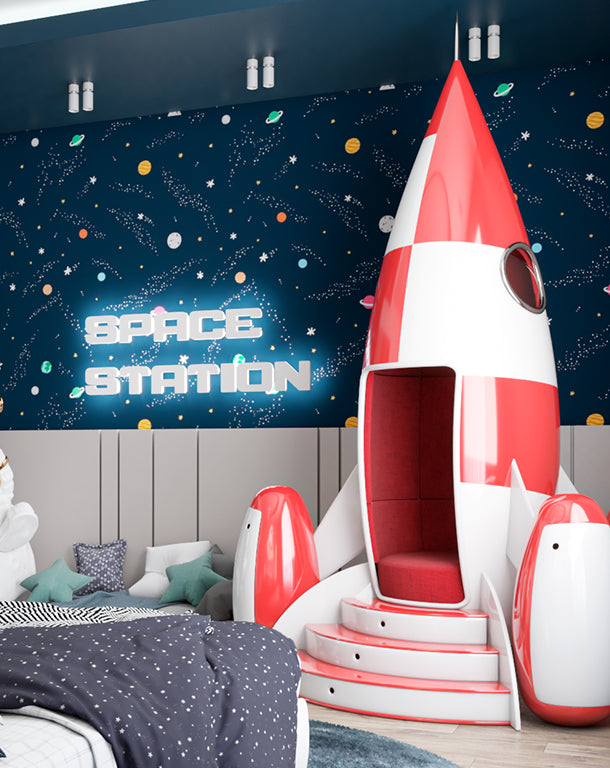 An Outer Space Bedroom