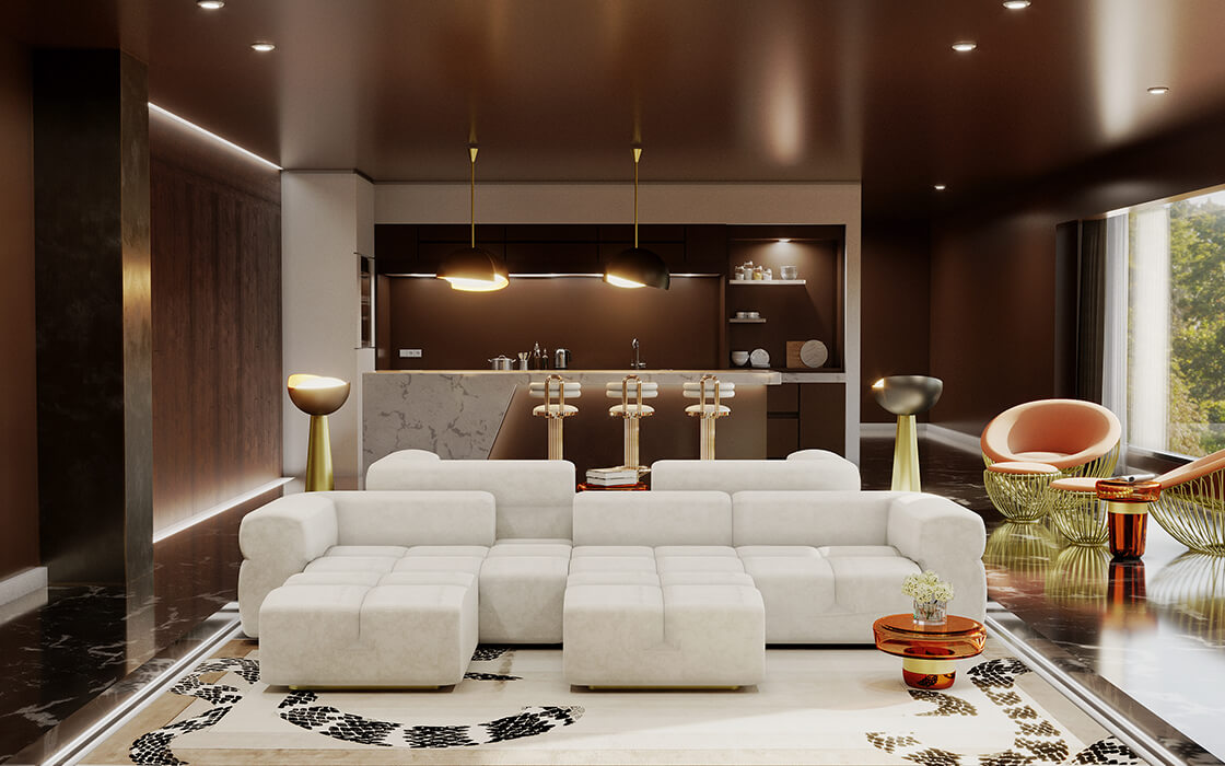 Kelly Demilune Bar Chair