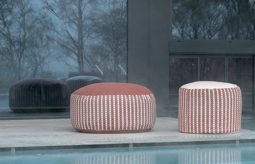 Round Outdoor Pouf Soft