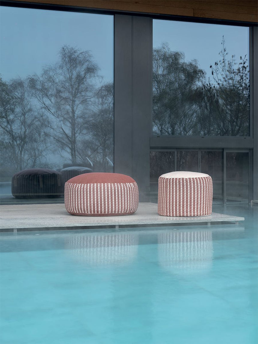Round Outdoor Pouf Soft