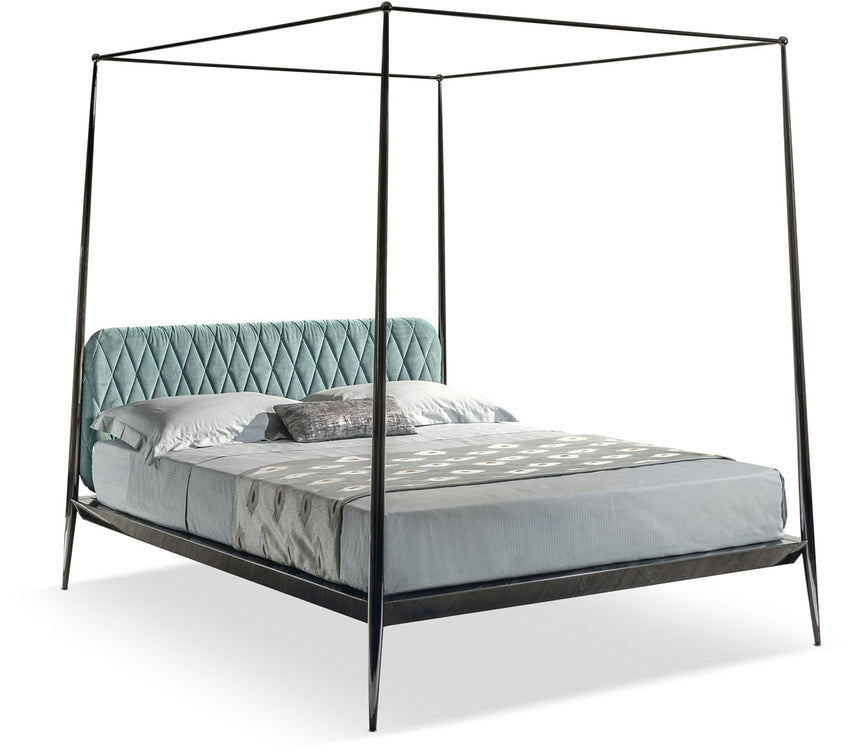 Urbino Upholstered Headboard Canopy Bed