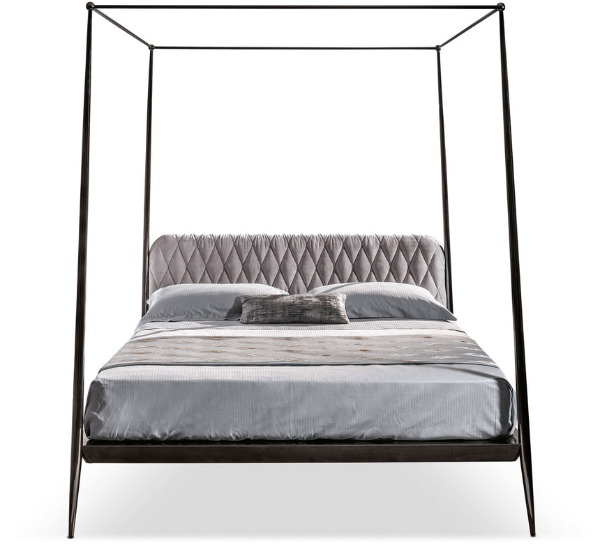 Urbino Upholstered Headboard Canopy Bed