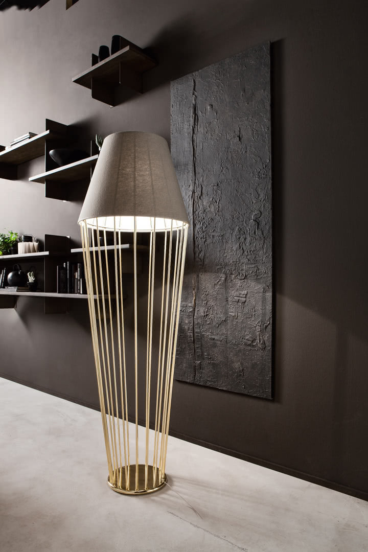 Sofia High Floor Lamp With Low Lampshade