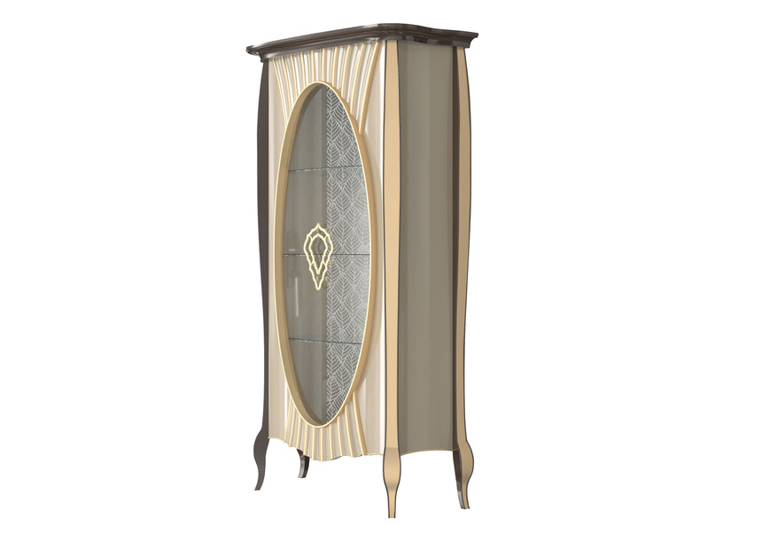 Elegant Cabinet with Oval Glass