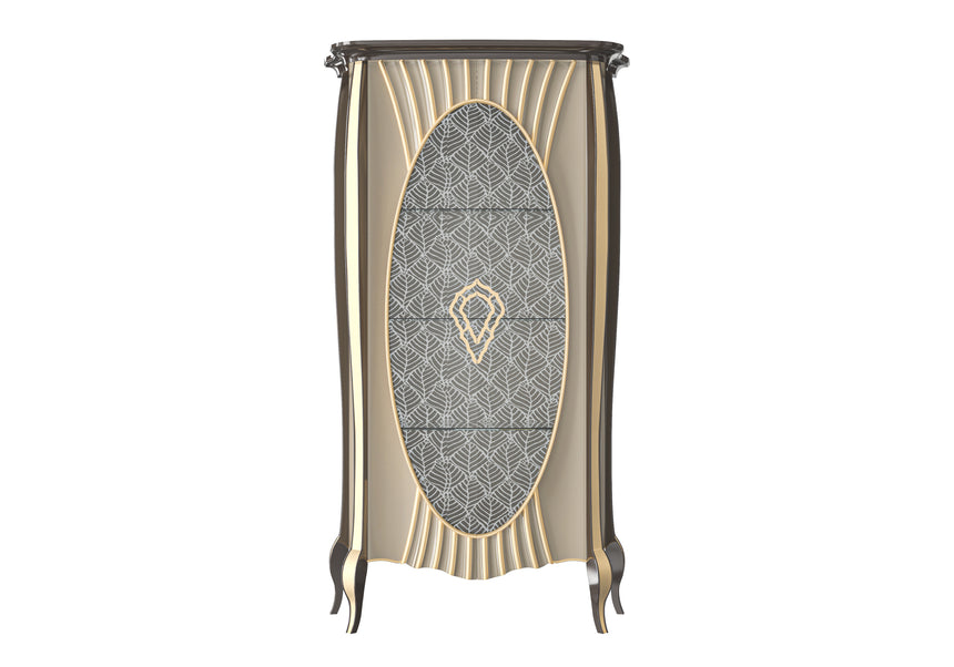 Elegant Cabinet with Oval Glass