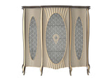 Wide Cabinet with Oval Glass