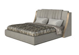 Contemporary Bed with Padded Headboard