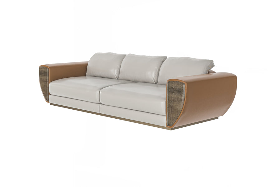 Contemporary Wood Accent Sofa