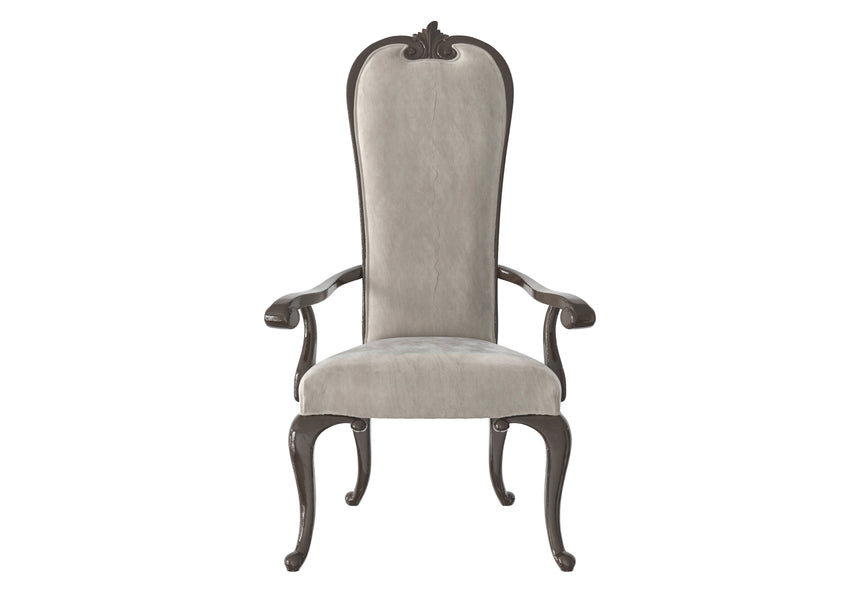 Classic Elegance Upholstered Chair with Armrests