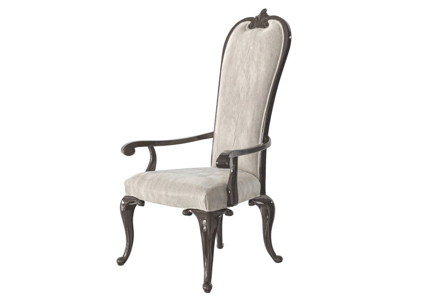 Classic Elegance Upholstered Chair with Armrests