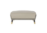 Rectangular Ottoman with Golden Accents