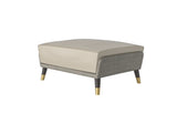 Rectangular Ottoman with Golden Accents