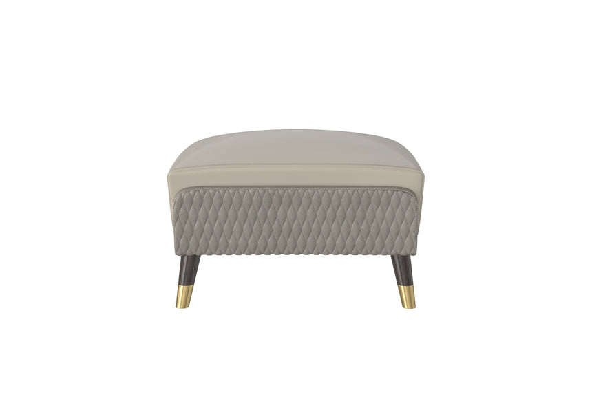 Rectangular Ottoman with Golden Accents