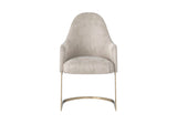 Contemporary Beige Upholstered Chair with Armrests