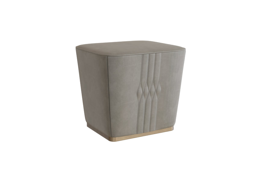 Pleated Square Pouf