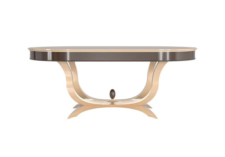 Oval Table with Curved Base