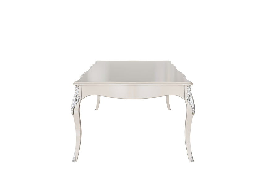 White Carved Dining Table