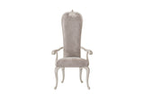 High-Back Velvet Chair with Armrests