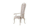 High-Back Velvet Chair with Armrests