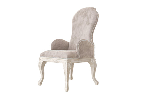 Classic Carved Chair with Armrests