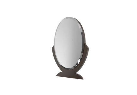 Dark Base Oval Mirror