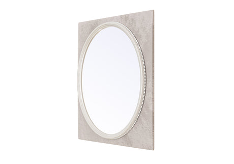 Rectangular Frame with Oval Mirror