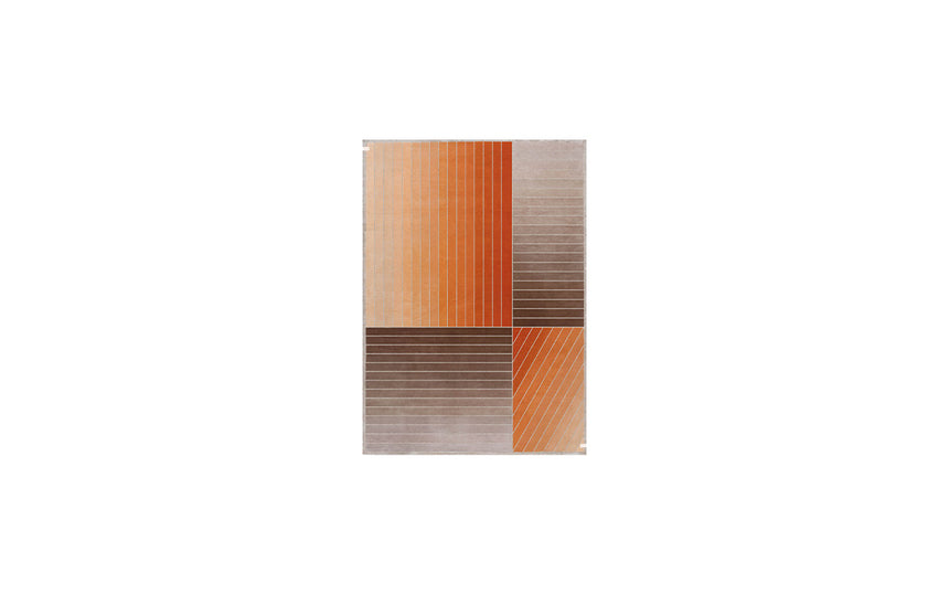 Madison Orange Striped Carpet