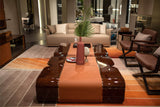 Madison Orange Striped Carpet