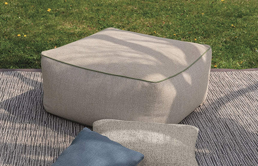 Round Outdoor Pouf Soft